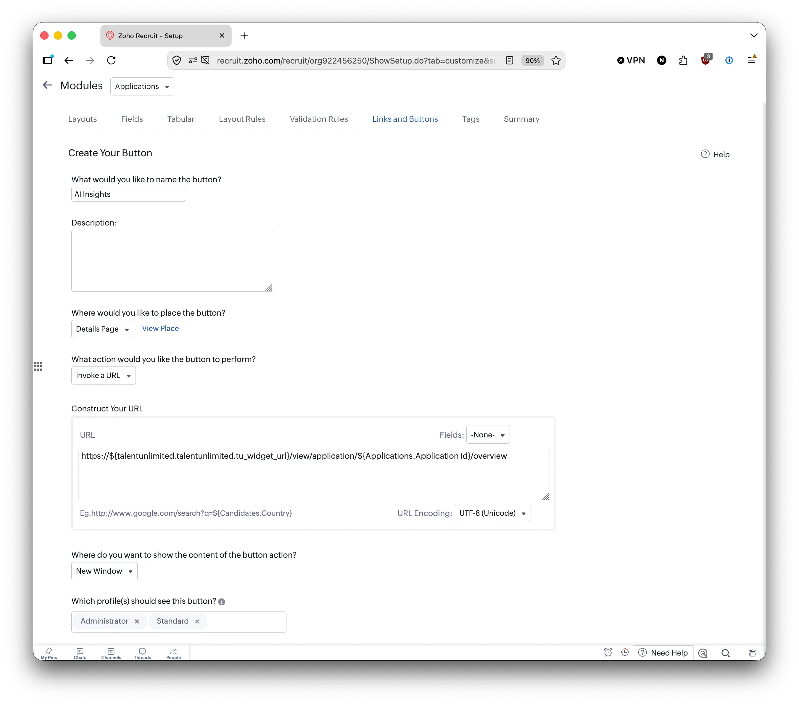 Creating the AI Insights button